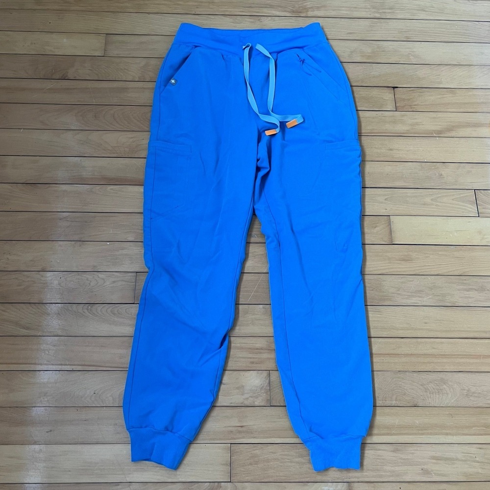FIGS Zamora Jogger Scrub Pants Blue Womens Small W22 FIONx Medical Pants